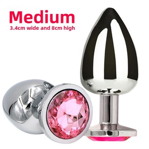 Plug in Silicone liscio con coda e cristallo giocattoli Dildos da donna per adulti - Product Image 2