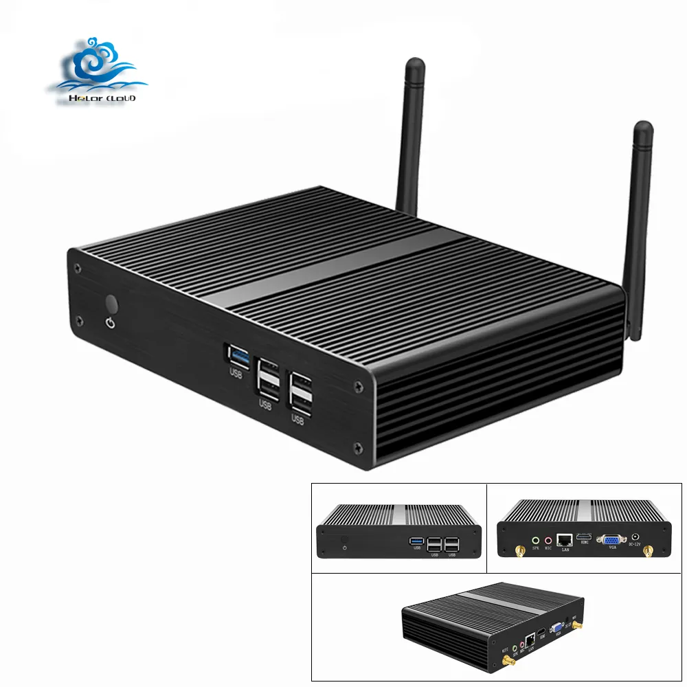 미니 컴퓨터 J1900 쿼드 코어 win10 PC 컴퓨터 8G Ram 60G SSD WIFI 5 USB VGA HTPC 데스크탑 PC