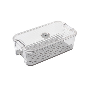 OWNSWING Stackable Refrigerator Organizer Bins With Lids BPA-<strong>Free</strong> Storage Containers Removable Drain Tray for <strong>Veggie</strong> - Product Image 6
