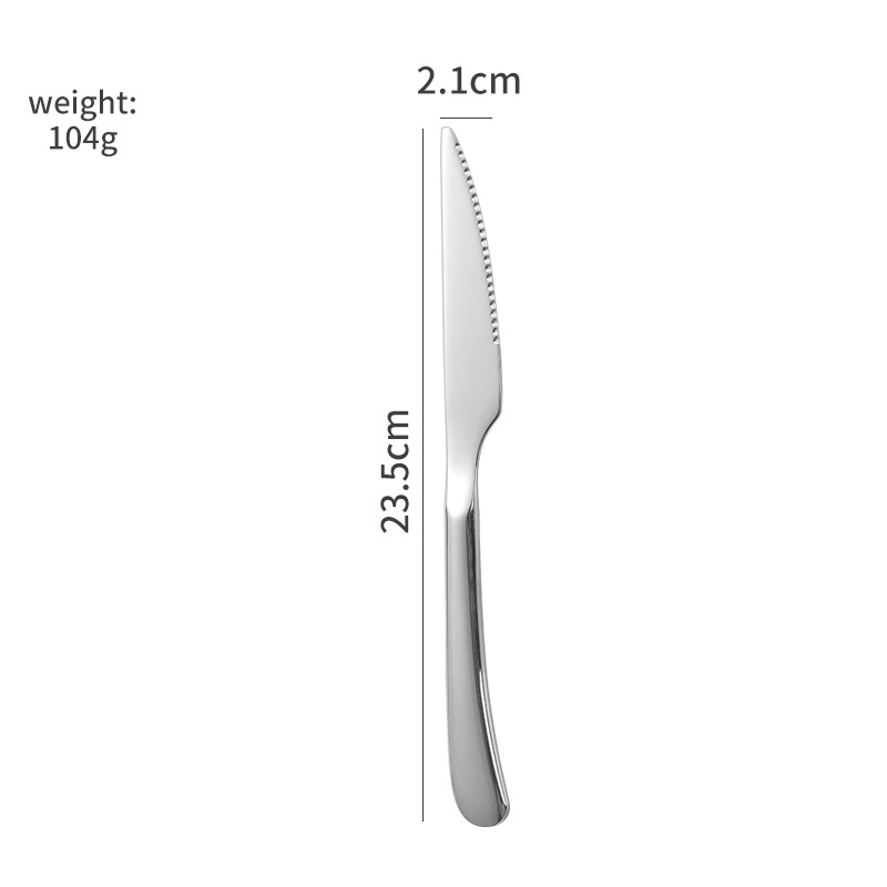 Cuchillo para carne plateado