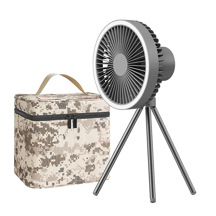 Taşınabilir şarj edilebilir katlama Fan kamp çantası masaüstü HAVA SOĞUTUCU tavan masa fanı Led ışık açık seyahat Fan