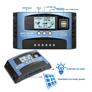 Intelligenter 10A PWM Solar laderegler Einstellbares LCD-Display 2USB-Anschlüsse Timer-Einstellung Auto-Parameter-Solar-Rohstoffe - Product Image 2