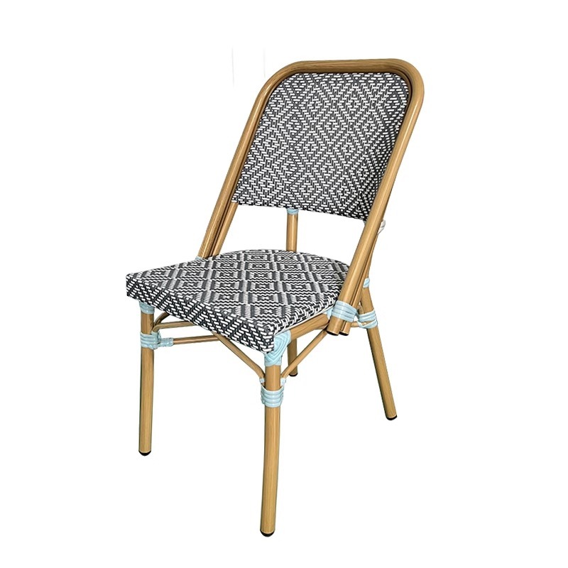 Sedia in rattan argentato stile 31