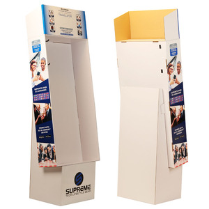 Espositore in cartone personalizzato scatola per supermercato da tavolo in cartone con gancio ondulato da esposizione in cartone