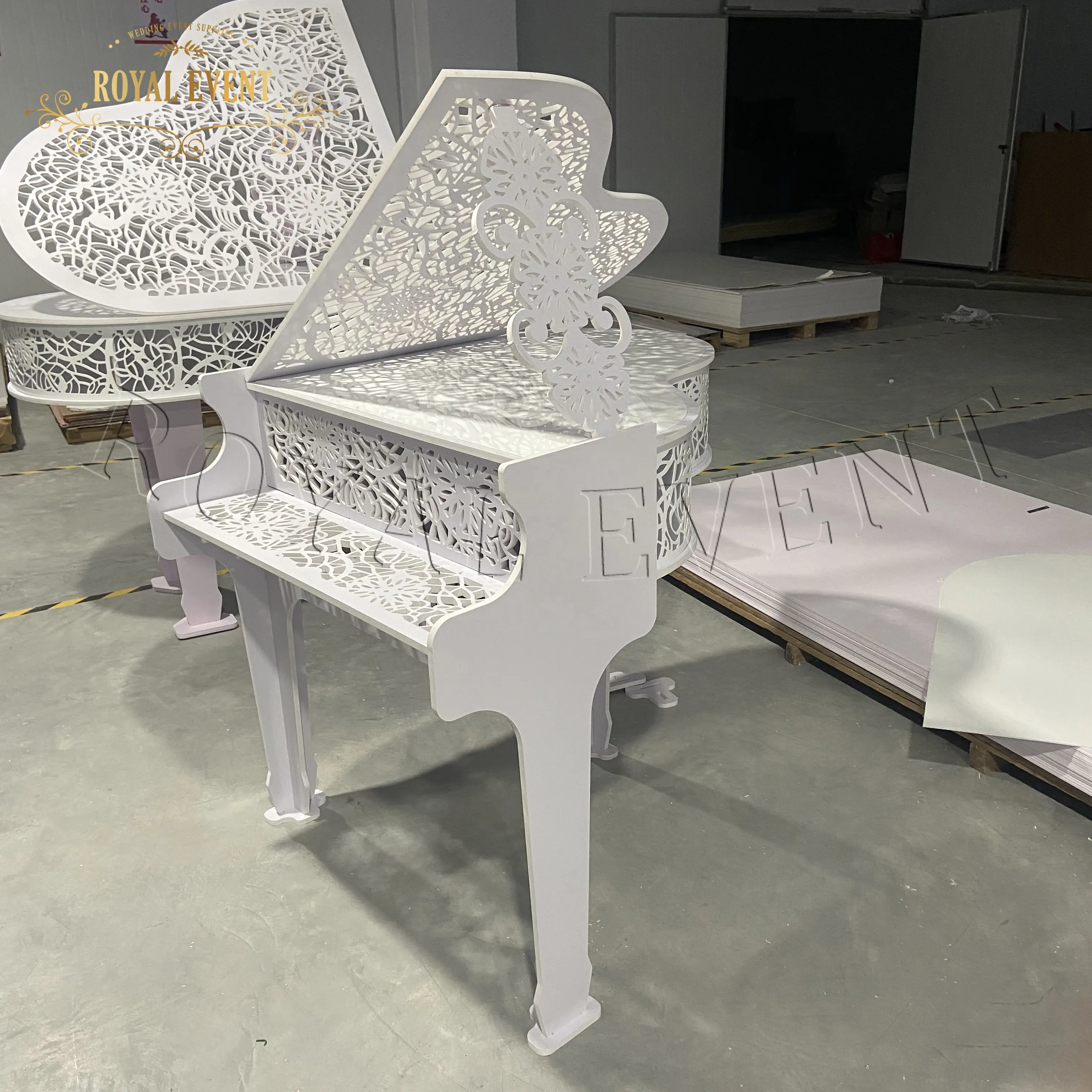Prezzo all'ingrosso amore pianoforte Design decorazione della fase di nozze evento all'aperto evento di nozze sfondo acrilico