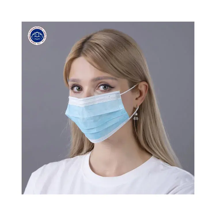 2023 Pabrik sekali pakai masker wajah medis kualitas tinggi melindungi kain non-tenun medis masker datar sekali pakai