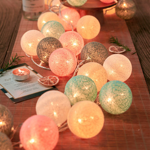 3cm 6cm Warm Home Decoration <strong>Led</strong> Cotton Ball <strong>Light</strong> <strong>String</strong> - Product Image 3