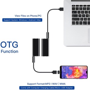 Digitaler Sprach rekorder Mini-Audio recorder mit 32GB USB-Flash-Laufwerk und MP3-Funktion/96 Stunden Aufnahme kapazität PQ122 - Product Image 6