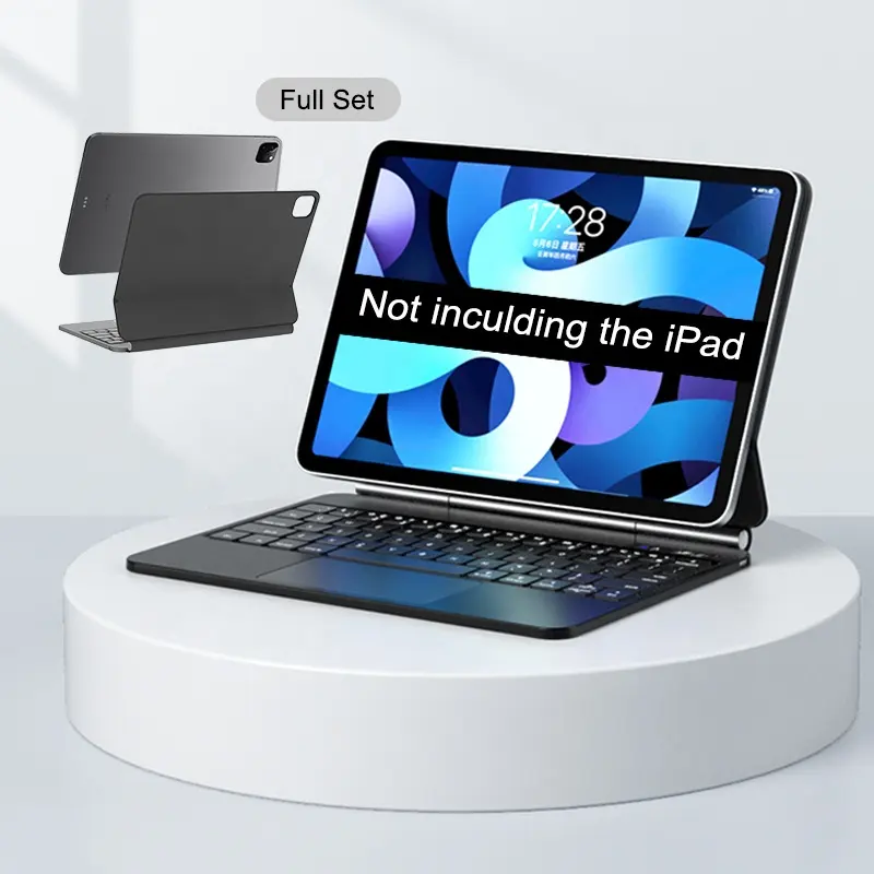 Beelan BSCI Baru PU Kulit Backlit BT Sihir Keyboard Smart Trackpad Kasus untuk iPad Air 10.9 Pro 11 2022