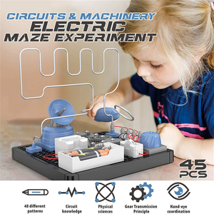 Kit di esperimenti scientifici educativi fai da te strumento labirinto Touch elettrico per bambini circuiti elettronici giocattoli staminali - Product Image 2