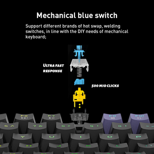 Teclado de ordenador OEM/ODM Teclado multidispositivo Gris espacial Soporte Teclado mecánico retroiluminado para juegos - Product Image 4