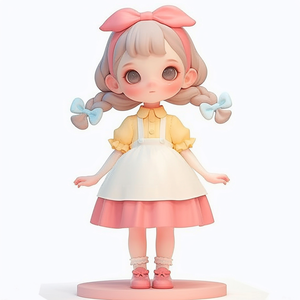 OEM tùy chỉnh dễ thương màu hồng cô gái phim hoạt hình đồ chơi sưu tập Mini <span class=keywords><strong>Pop</strong></span> Vinyl PVC hành động con số - Product Image 4