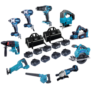 EKIIV Completest Set with Work Light <strong>Tool</strong> <strong>Bags</strong> 18V Portable Lithium Wood Working Produce DIY and Industrial Install Combo Kits - Product Image 4