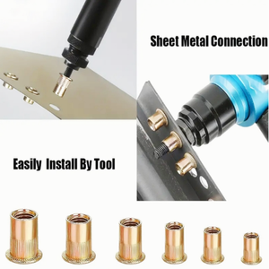 <strong>Rivet</strong> <strong>Nut</strong> M2 M6 Head <strong>Rivet</strong> <strong>Nuts</strong>, <strong>M16</strong> Blind Flat Head, Hollow, Galvanized Metal, Smooth and Burr