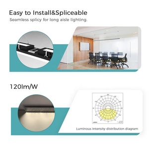 UGR13 UGR21 yeni tasarım tavan ışık 36W 42W 3-CCT değiştirilebilir titreşimsiz Led lineer tavan ışık - Product Image 4