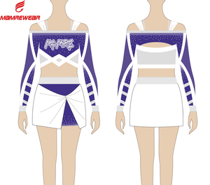 <strong>Cheer</strong> and Dance Style Cheerleading Uniforms With Mesh and Cheerleader Uniforms AB Rhinestones - Product Image 3