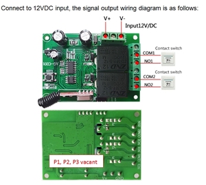 DC 12V/24V Wireless RF Receiver <strong>Relay</strong> Switch Auto Gate Remote <strong>Control</strong> Switch for Smart Home <strong>System</strong> - Product Image 5