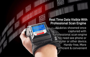 Android Touch Screen Industrial Smart Watch Portable Wearable Mobile Computer Bluetooth WIFI 1D 2D QR Bar <strong>Code</strong> <strong>Scanner</strong> Glove <strong>PDA</strong> - Product Image 3