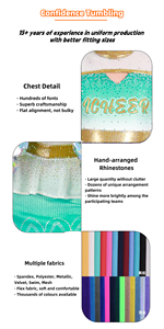 Amigo takım paketi: oyun günü + uygulama üniformaları-özel 2-Piece Rhinestone setleri gençlik/yetişkinler için Cheer üniforma çanta ile - Product Image 4