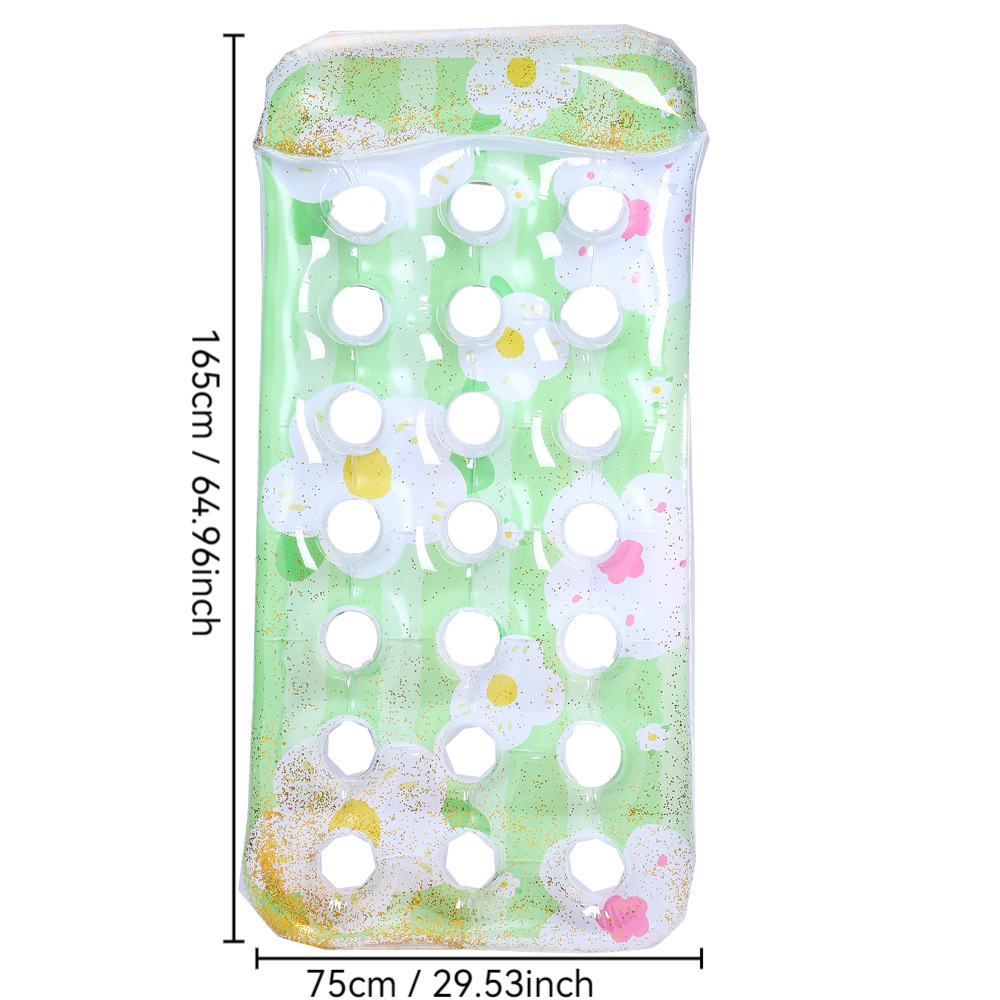 Étagère flottante à trou de fleur de citron vert à paillettes