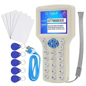 RFID 10 Frequenz NFC Smart Card Programmierer 125KHz 13,56 MHz Verschlüsse lter Decoder Beschreibbarer Schlüssel USB Hotel Access Control Cards Reader