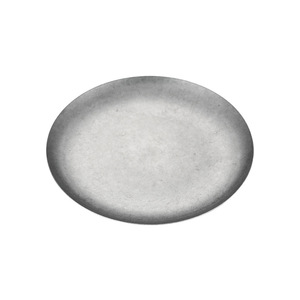 简约复古磨砂哑光银不锈钢板圆形餐盘宴会烧烤野餐野营用 - Product Image 3