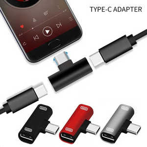 厂家批发二合一C型分离器耳机适配器USB C音频音乐充电电源适配器 - Product Image 2