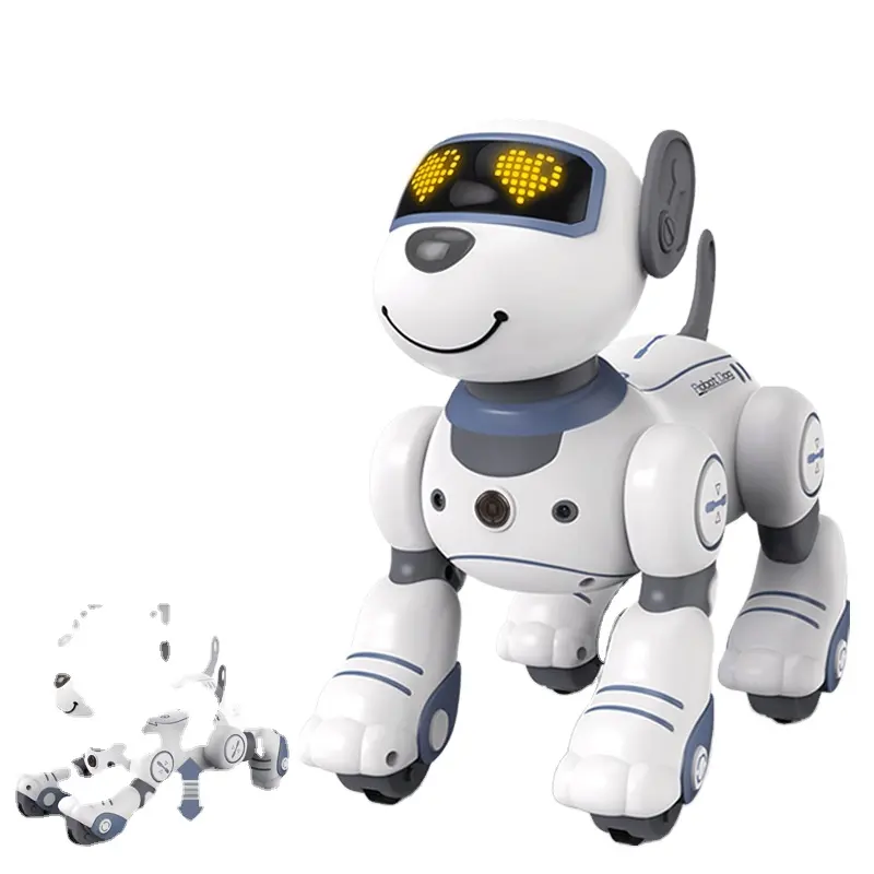 RC Robot divertido perro electrónico Stunt Dog comando de voz programable sentido táctil música canción Robot perro para juguetes para niños
