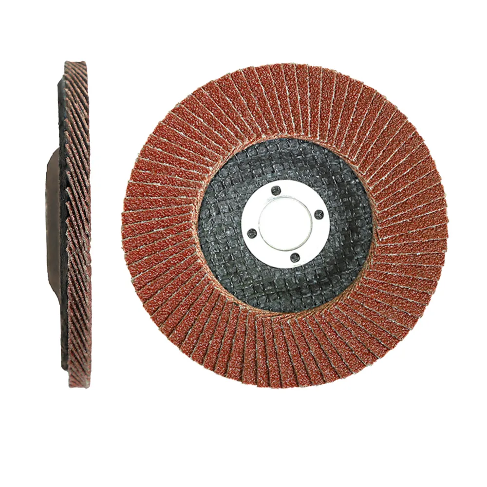 200 uds/cartón 115mm disco de aleta pulido arena roja T27/T29 disco de aleta Flexible de óxido de aluminio para moler desbarbado de Metal