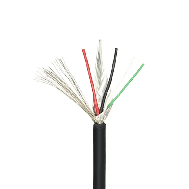 Cable de datos USB 2,0, 2725 24 + 28 AWG, 4 núcleos, cables eléctricos trenzados, cable blindado de lámina de aluminio de 4,0 MM