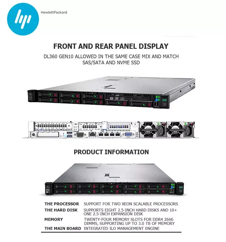 1U Rak Server Baru Hpe Proliant DL360 Gen10 Plus Server Hp Dl360g10