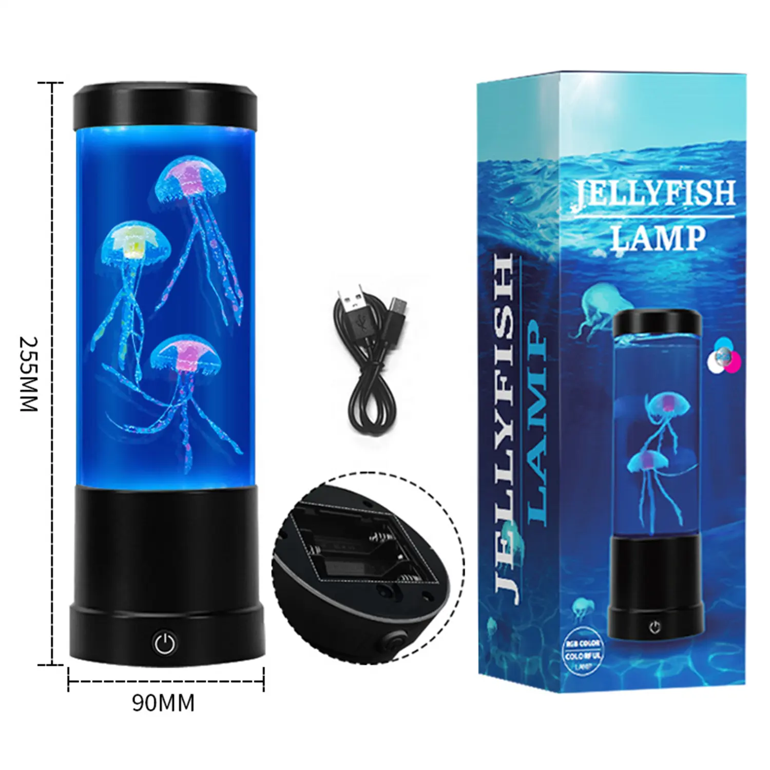 Jellyfish lava Lamp , Tiktok LED Fantasy,USB Electric Jellyfish Aquarium Tank Night Light luz humor presente