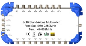 5 in <strong>16</strong> Output 24 Output <strong>Diseqc</strong> 2.0 Satellite Signal Multiswitch - Product Image 5
