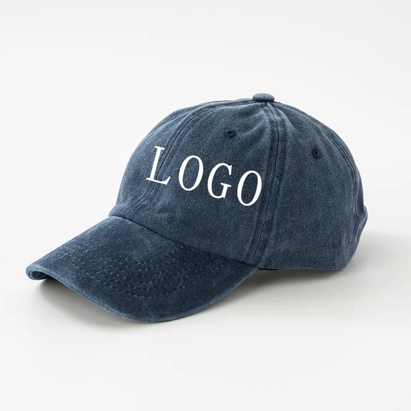 Gorra de béisbol bordada de algodón lavado con logotipo personalizado Gorra Snapback con nombre Sombreros personalizados Sombreros de papá ajustables unisex