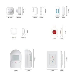 Smart Home Security <strong>System</strong> 8-Piece Kit Supports Mobile App Alerts Indoor and Outdoor PIR <strong>Sensor</strong> Wireless Home Alarm <strong>System</strong> - Product Image 3