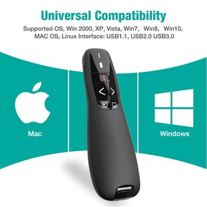 2.4G PPT presentazione Lazer puntatori R400 telecomando USB presentatore Wireless rosso Lazer puntatore Powerpoint Clicker