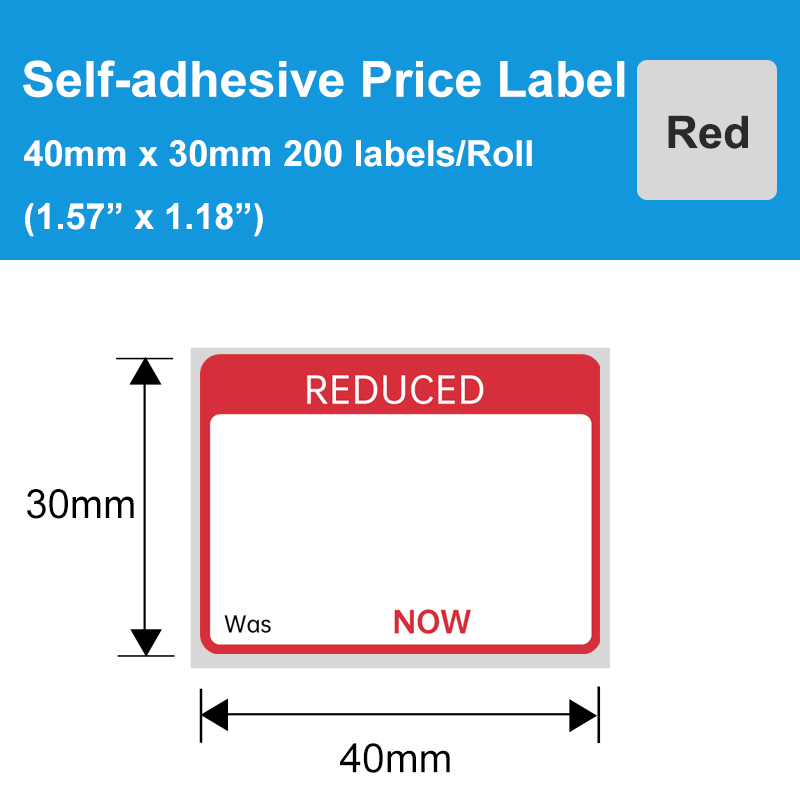 Autocollant 40x30 Rouge