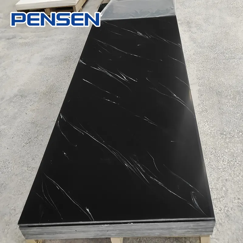 Pensen wholesale price artificial stone marble sheet pure and modified big slab acrylic solid surface for kitchen countertops