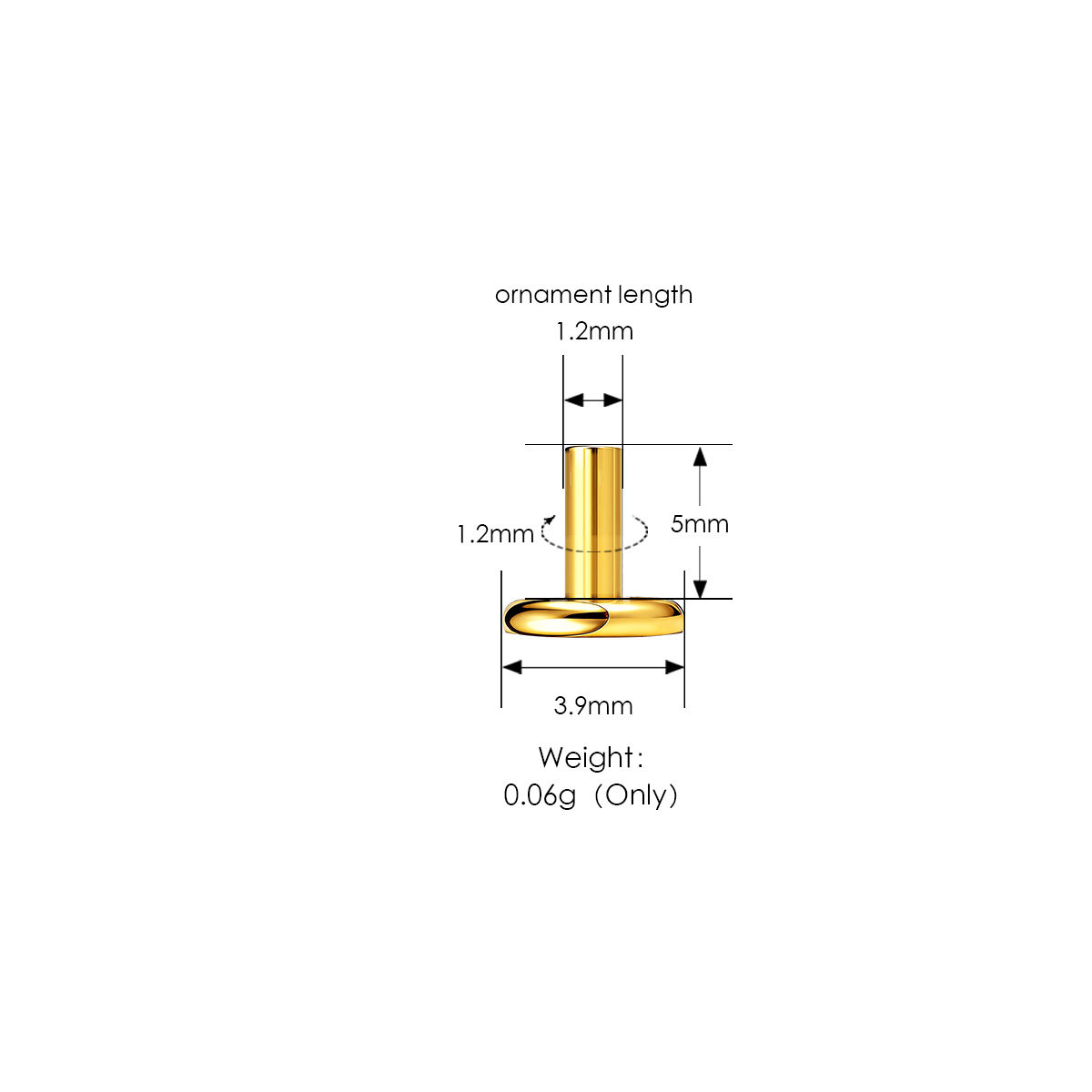 Gold Plated - 5mm