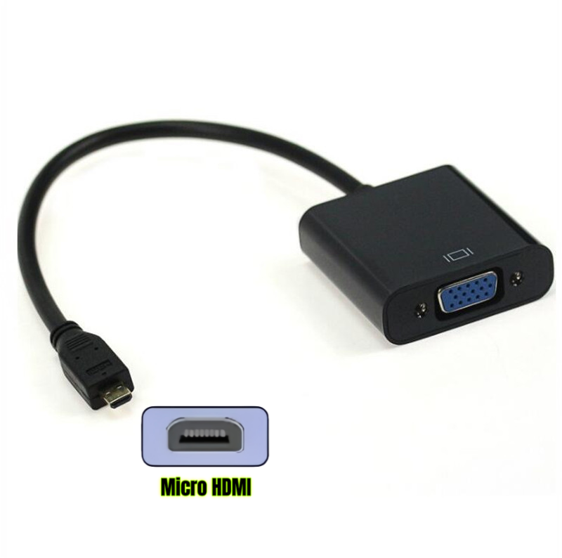 Micro HDMI to VGA Black