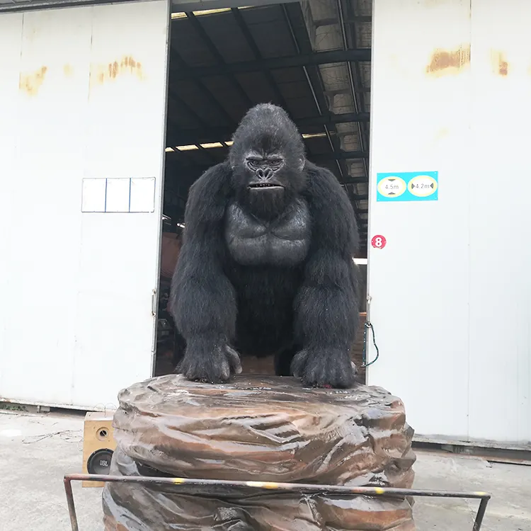 Alta simulación de entretenimiento Animatronics realista King Kong Animatronic gorila estatua Animatronic Animal para la venta