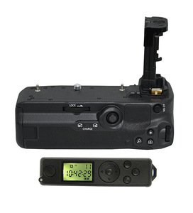 BG-R10 אביזרי אחיזה אחיזה לארוז הקאנון eosr5 r6 r5c עם שלט רחוק אלחוטי
