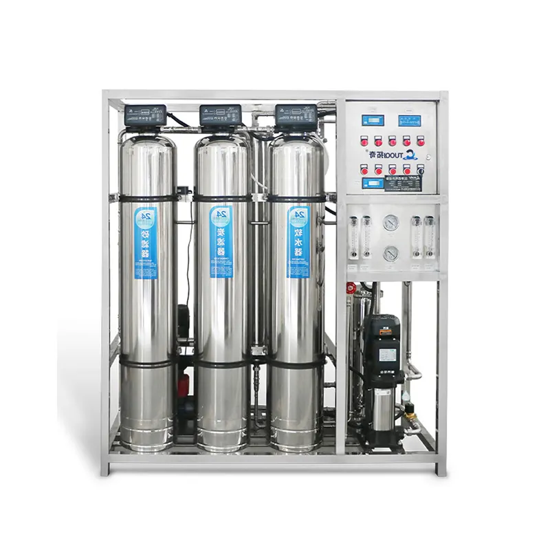 Machine de traitement de l'eau par osmose inverse, transparentes, pour la production d'eau froide
