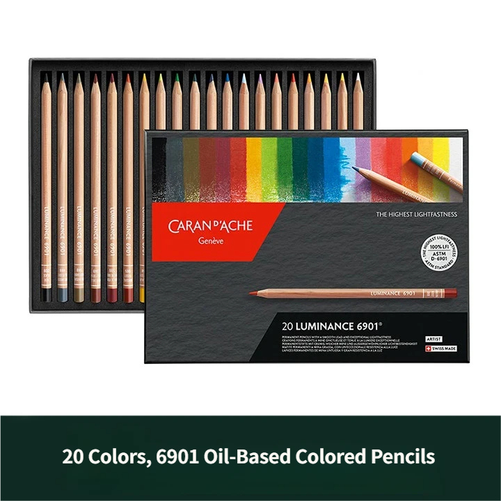 20-color oil-based colored pencil paper box