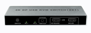 DisplayPort KVM Switch 2 Port Dual DP Monitor 4K60hzとAudio USB DP 1.2 USB Keyboard Mouse KVM HubためPC DELL HP Laptop - Product Image 5