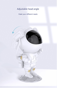 宇航员顶部床边夜灯动态星空投影灯，卧室氛围创意饰品
