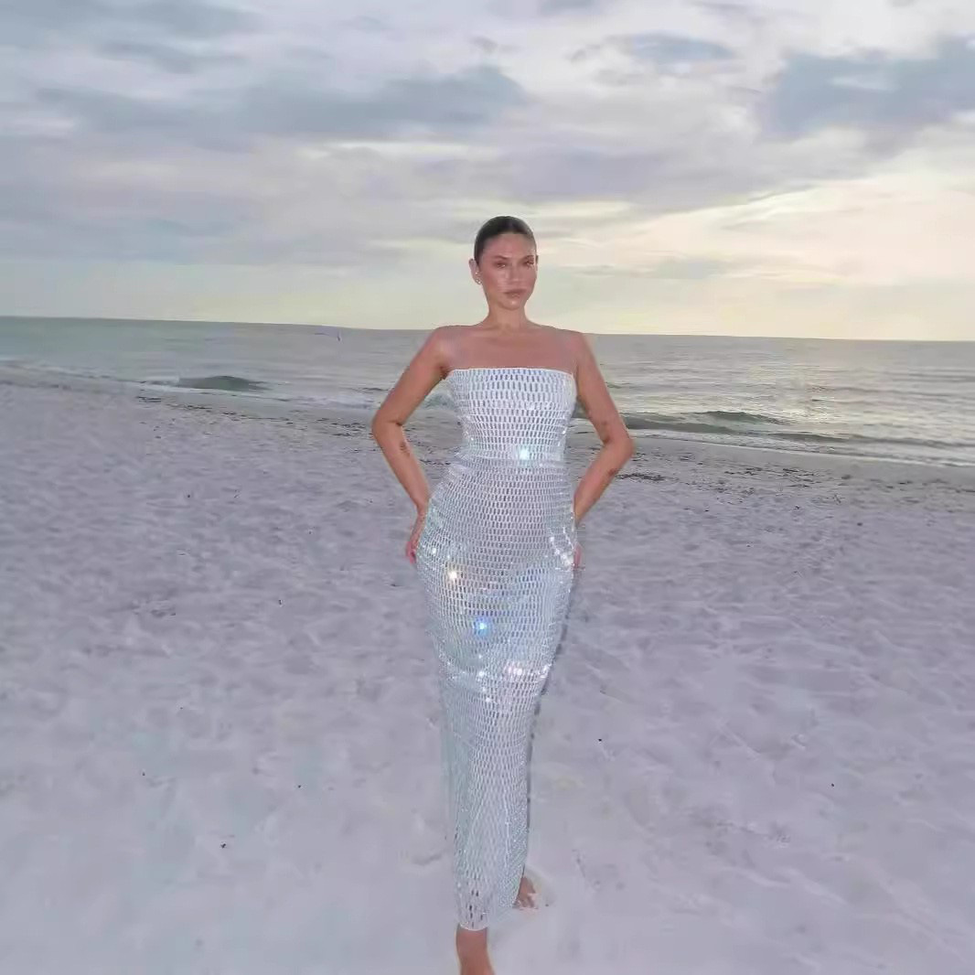 Robe longue blanche