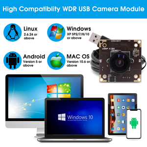 3MP 2048x1536 WDR USB Webcam modulo Aptina AR0331 industriale USB videocamere per Windows Android Mac Linux Raspberry pi - Product Image 5