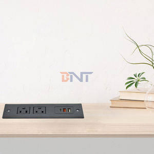 <strong>Dual</strong> <strong>Sockets</strong> and <strong>USB</strong> Ports in Different Level Power Outlet for Power Strip Furniture - Product Image 1
