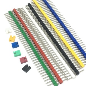 2,54 40-polige 1x 40-einreihige, zerbrechliche Stift leiste und Überbrückung blöcke für Arduino Colour ful 2,54mm - Product Image 2